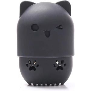 Spons voor Foundation met Reizende Opberg Case - Wasbare en Herbruikbare Katvormige Cosmetische Spons