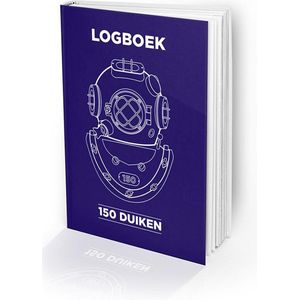 Logboek 150 Duiken - Hardcover - Blauw