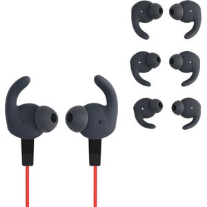 kwmobile 6x Hoesje met haak geschikt voor Huawei AM61 xSport - 3 Formaten - Siliconen Beschermhoesje voor Koptelefoon - Grijs