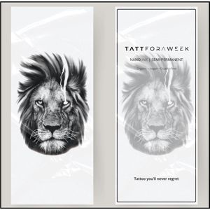 Grote nep tattoo boze leeuw | Tattoo sleeve voor volwassenen | Blijft 5 dagen zitten | tattforaweek