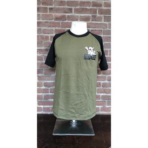 RIXIP Bamboe tshirt olijf / zwart - 2XL #20.11.11