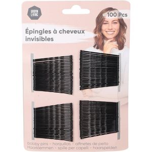 Urban Living - Haarspeldjes - Zwart - 100x - 6 cm