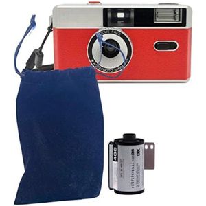 Analoge Camera 35mm - Zwart/Wit Film - Met Tas En Draagriem