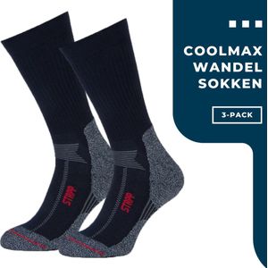 STAPP Boston 27410-149 Stevige Coolmax Wandelsokken - marine - Maat 35-38 - 3-Pack