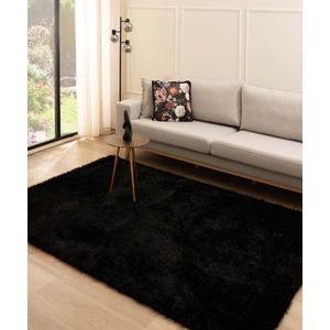 Hoogpolig vloerkleed velvet - Posh zwart 160x230 cm