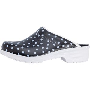 Skolys - F720.08 - Klompen - Zwart met Witte Stippen - Medische Werkklompen