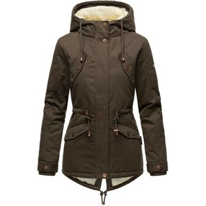 Gewatteerd & Winddicht - Marikoo MANOLYA - Winterjas Dames - Volwassen - Capuchon - Antraciet - XL