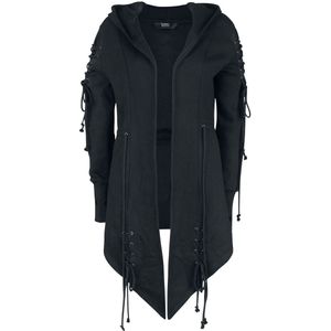 Banned Draconia Tie Hoodie Vest met capuchon zwart XXL Katoen -