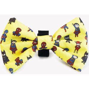 Dukier - Hondenaccesoires - Strik - Superdog - Geel - Print - S