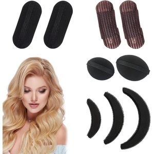 Zeynomax - Haarset voor volume haar, 9 stuks - pluizig haar - bump up-clips - stylinggereedschap - kammen - clips - accessoires - haarkussens - vrouwen en meisjes - doe-het-zelf kapsel