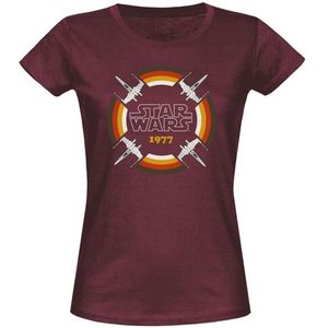 Star Wars X-Wing 77 Dames T-shirt - bordeaux - XL