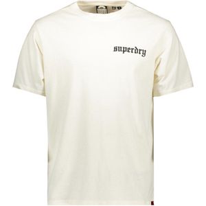 Superdry T-shirt Tattoo Graphic Loose T Shirt M1011896b Cream Mannen Maat - L