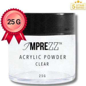 GUAPÀ® Acryl Poeder Clear | Acrylic Nails | 25 Gr | Kunstnagels | Nepnagels | Acryl Nagels | Acrylic Powder Clear | Transparant Acryl Poeder 25 gr