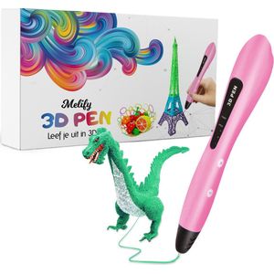 3D Pen Starterspakket - Melify 3D Pen Roze - Knutselen Meisjes - 3D Pen Vullingen - Tekenset - 7 Kleuren