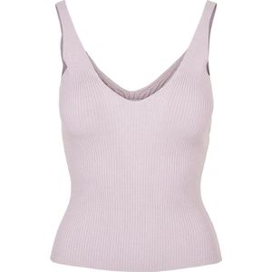 Urban Classics - Rib Knit Mouwloze top - XL - Paars