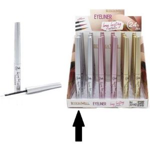 Leticia Well - Zilver Eyeliner - Metallic - Long Lasting - 24H - 01 Silver - 1 Stuks