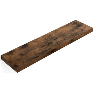 Rustieke Zwevende Wandplank met Bevestigingsmateriaal - 80x20x3.8cm - MDF