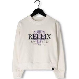 Rellix Sweater Tiger Rellix Truien & Vesten Meisjes - Sweater - Hoodie - Vest- Wit - Maat 152
