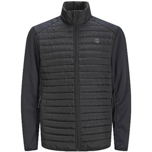 Gewatteerde herenjas met geborduurd kraag