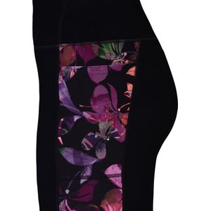Skechers dames fiets broekje. Deze short is gemaakt van 88% nylon en 12% spandex. Voorzien van een bloemenprint op de zijkant. Heeft een hoge taille en zijzakken. - Zwart multi - Maat M