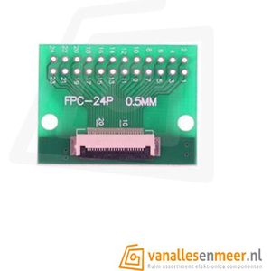 FPC/FFC flat cable PCB 24P 0,5mm met connector