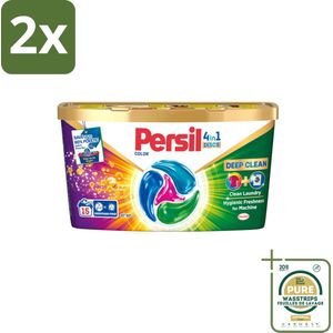 Persil - Wasmiddel - Wasmiddelcapsules Discs Gekleurde Was - Voor Gekleurde Was - 15 wasbeurten - Voordeelverpakking - 2 stuks - Vlekken verwijderen - Wasverzachter