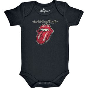 The Rolling Stones - Classic Tongue Body - Zwart - Rompertjes