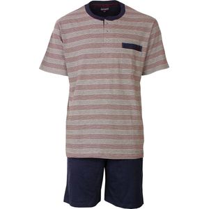 Paul Hopkins Heren Shortama - Pyjama Set - Rood/Grijs - Maat S