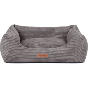 Dog's Lifestyle Hondenmand Ribbed Deluxe Antraciet L 90cm (ook in M&XL) Wasbare hoes / Orthopedisch