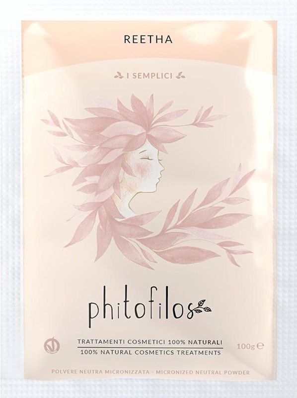 Phitofilos - Biologische Reetha Poeder - 100gr - Voedend - Zuiverend - Voor Krullend Haar
