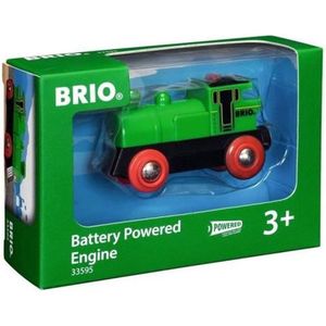 BRIO Groene Locomotief Op Batterijen - 33595