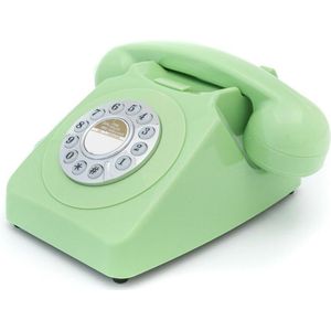 GPO 746 Retro klassieke vaste telefoon - met druktoetsen - mintgroen