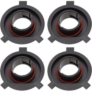 4 STKS H4 LED Koplamp Adapter Base Lamp Sockets Retainer Houder Met Pakking Ringen