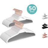 Life's Green® Velvet Hanger - Fluwelen Kleerhangers - 50Stuks - Kledinghangers - Anti-slip - Velvet - Wit