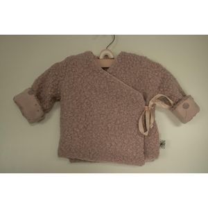 Jasje/vestje-baby-oud roze-maat 60/62-handgemaakt-( Sweet baby Bedstraw )