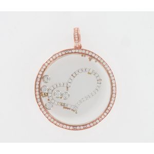 Silventi 732401061 - hanger - Brass - 40 mm doorsnee - Hartje - Staal - Rosegoudkleurig plating