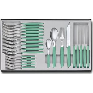 Victorinox Bestekset Swiss Modern - 24-delig - Pastel Groen - RVS/PP