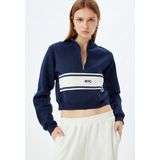 Koton - Sweatshirt - Navy/Wit - Sweatstof - Korte Pasvorm