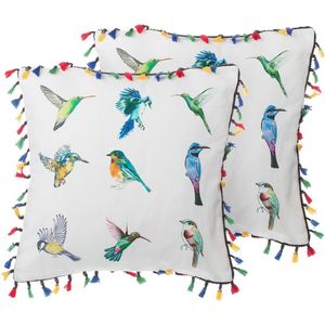 MALLOW - Sierkussen set van 2 - Multicolor - 45 x 45 cm - Polyester