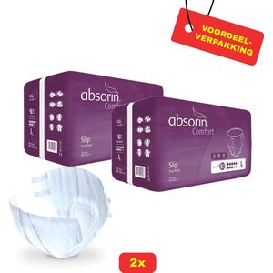 2x Absorin Comfort Slip Dag/Nacht Maat L - 2x 28 stuks - Voordeelverpakking!