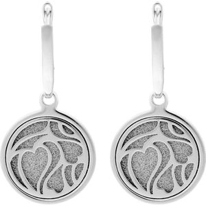 Orphelia Silver 925 Zo-7097 Earring Two Layered Glitter