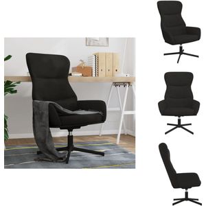 vidaXL Relaxstoel - Relaxstoelen - Fauteuil - Relaxfauteuil - Relaxstoel fluweel zwart