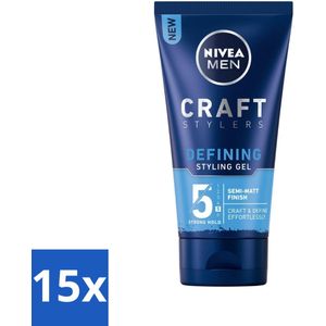 15 x NIVEA MEN - Styling Gel - Matte Finish - 150 ml -