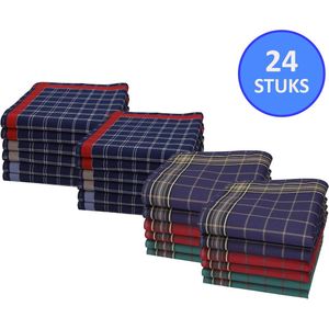 Sorprese Zakdoeken - Midnight - zakdoeken heren - 24 zakdoeken - Italiaans katoen - herbruikbare zakdoek - Cadeau