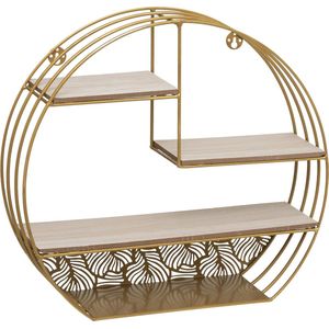 Atmosphera Etagere goud - Wandrek - Wandpland - Decoratie - Rond - 39 x 36 cm