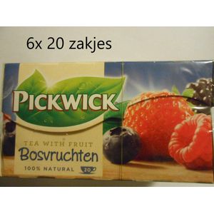 Pickwick vruchtenthee - Bosvruchten - multipak 6x 20 zakjes