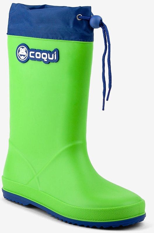 Kid’s rain boots coqui rainy collar lime/royal 33