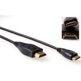 Advanced Cable Technology - 1.4 High Speed HDMI kabel naar Mini HDMI - 2 m - Zwart