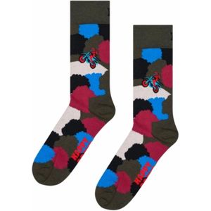 Happy Socks - Motor Bike Speed - Sportsokken - Donkergroen