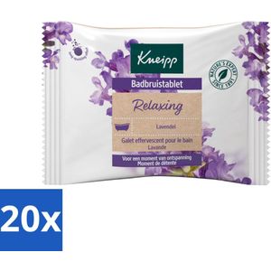 20 x Kneipp - Badbruistablet - Lavendel - Badbruistablet Lavendel - Ontspanning - Stressvermindering - Rust - Natuurlijke Geur